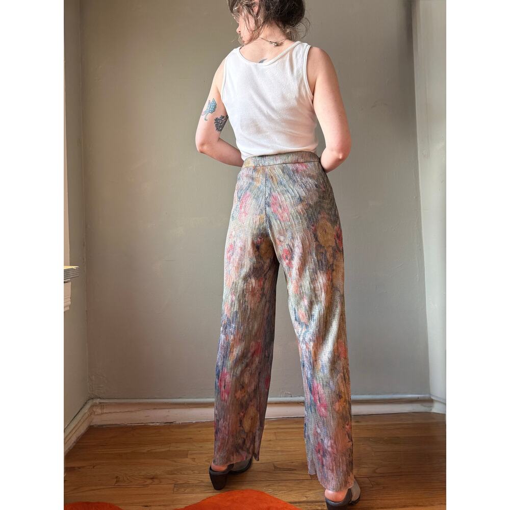 Mia Vesper Vesper Obscura Monet Plissé Pants | Abstract Pleated Wide Leg | L - Picture 3 of 8